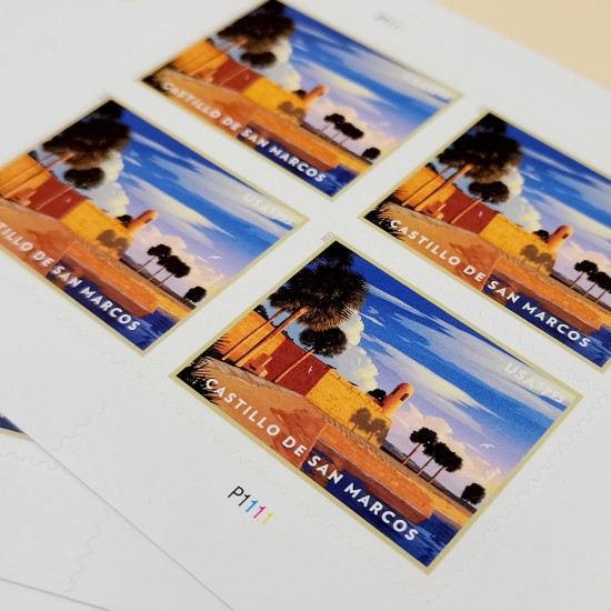 2021 US MNH Priority Mail Castillo De San Marcos Mail Stamps of 5 panes