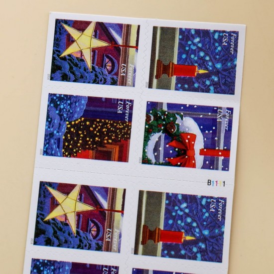 2016 US Christmas Candle Forever Stamps Booklet