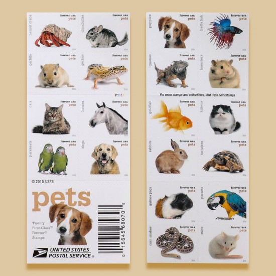 2016 US Pets Forever Stamps