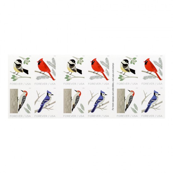 2018 US First-Class Forever Stamp - Birds in Winter