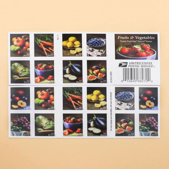 U.S. 2020 Fruits & Vegetables Forever Stamps