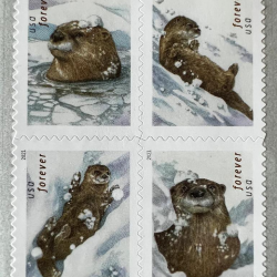 US 2021 Otters in Snow Forever Stamps