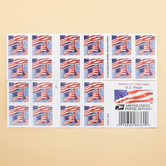 Booklet 2022 U.S. Flags Forever Stamps