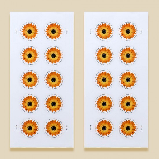 100 pcs -2022 US Global African Daisy Forever Stamps