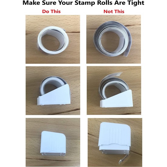 Postage Stamp Keeper Holder Desktop Dispenser Roll Storage (2019 US flag stamps included)